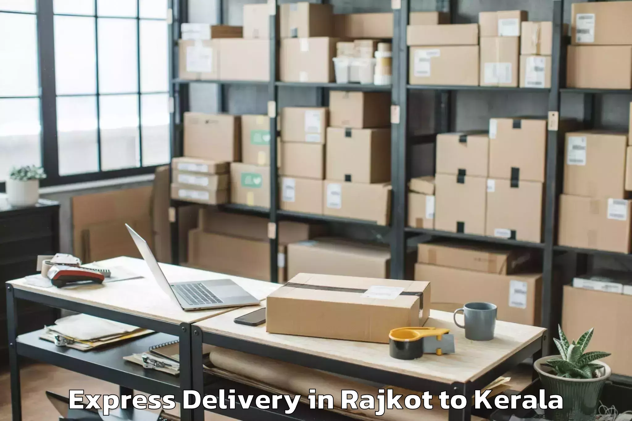 Book Rajkot to Adoor Express Delivery